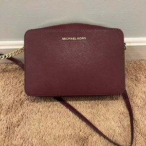 Maroon Michael Kors crossbody